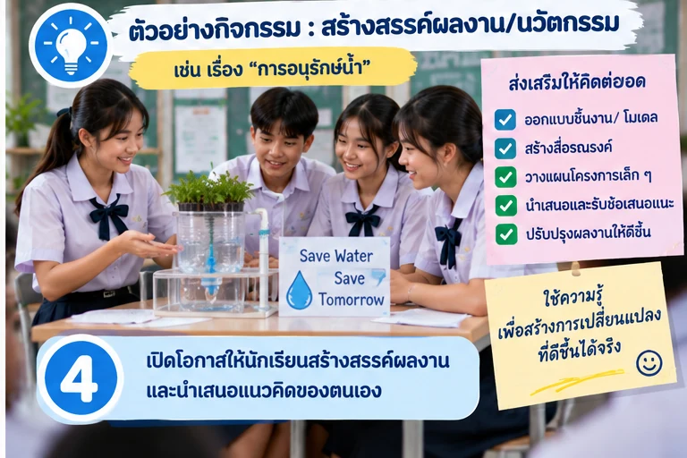 สร้างสรรค์ผลงานหรือนวัตกรรมจากความรู้