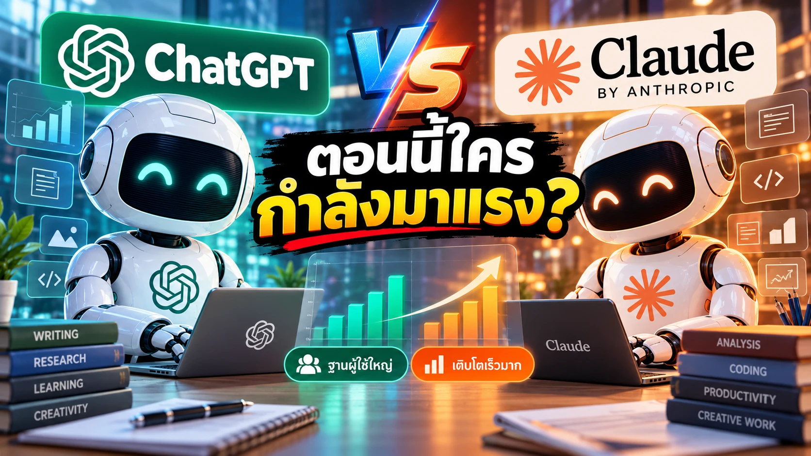 เปรียบเทียบ ChatGPT กับ Claude ปี 2026 ใครกำลังมาแรงและเหมาะกับงานแบบไหน