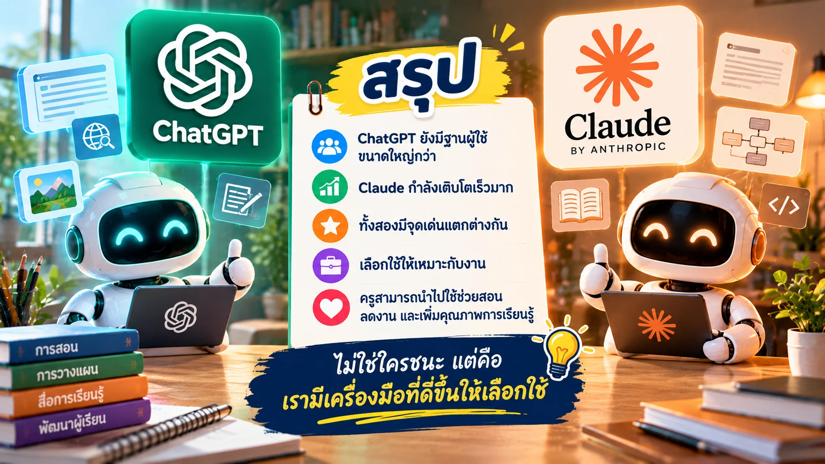สรุป ChatGPT กับ Claude ปี 2026