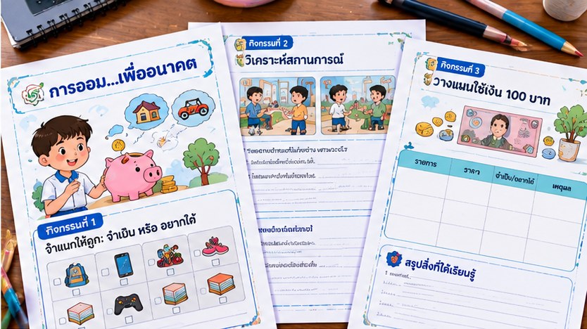ตัวอย่างใบงานและกิจกรรมที่ออกแบบด้วย ChatGPT