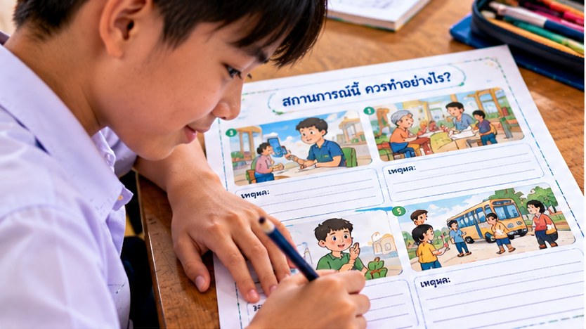 ตัวอย่างใบงานและกิจกรรมที่ออกแบบด้วย ChatGPT
