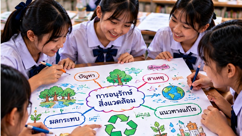 ตัวอย่างใบงานและกิจกรรมที่ออกแบบด้วย ChatGPT