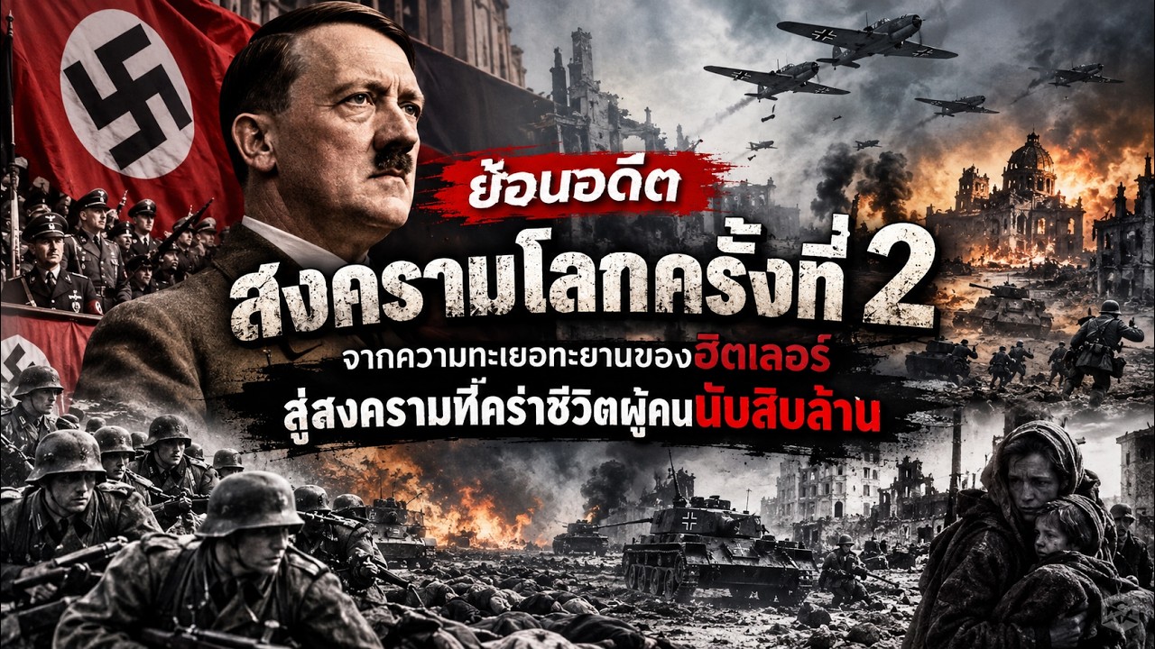 ย้อนอดีต สงครามโลกครั้งที่ 2 จากความทะเยอทะยานของฮิตเลอร์ สู่สงครามที่คร่าชีวิตผู้คนนับสิบล้าน