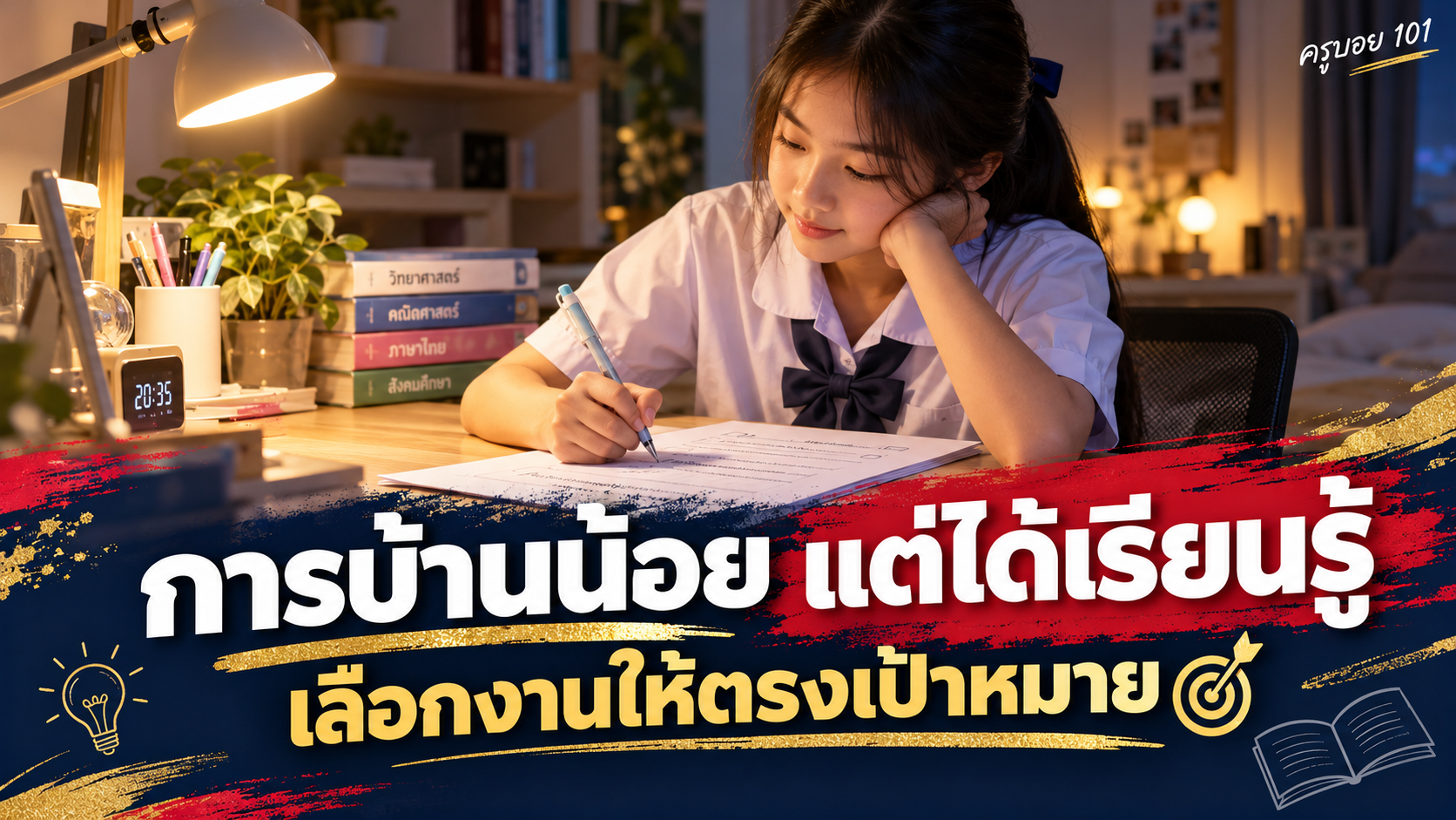 การบ้านน้อย แต่ได้เรียนรู้