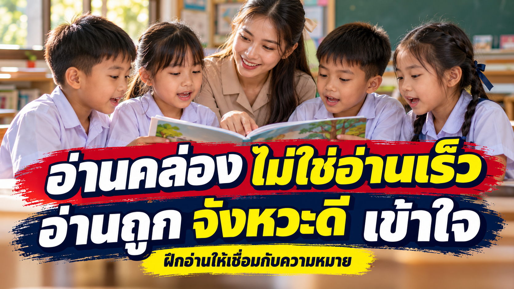 อ่านคล่อง ไม่ใช่อ่านเร็ว อ่านถูก จังหวะดี เข้าใจ
