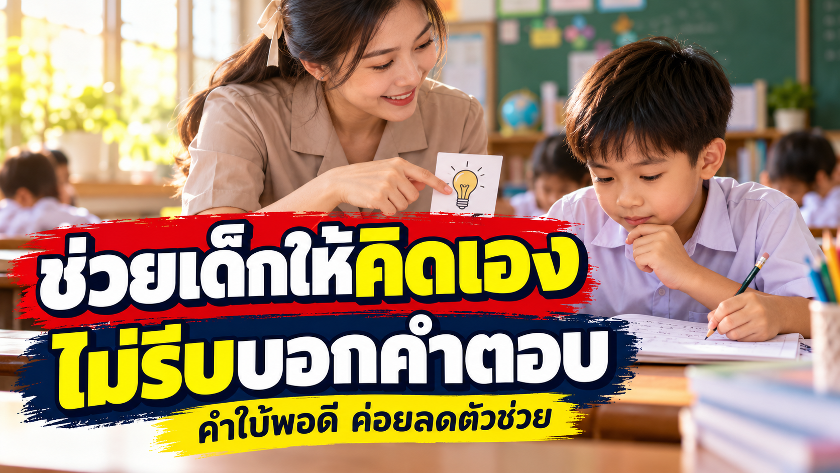 ช่วยเด็กให้คิดเอง ไม่รีบบอกคำตอบ