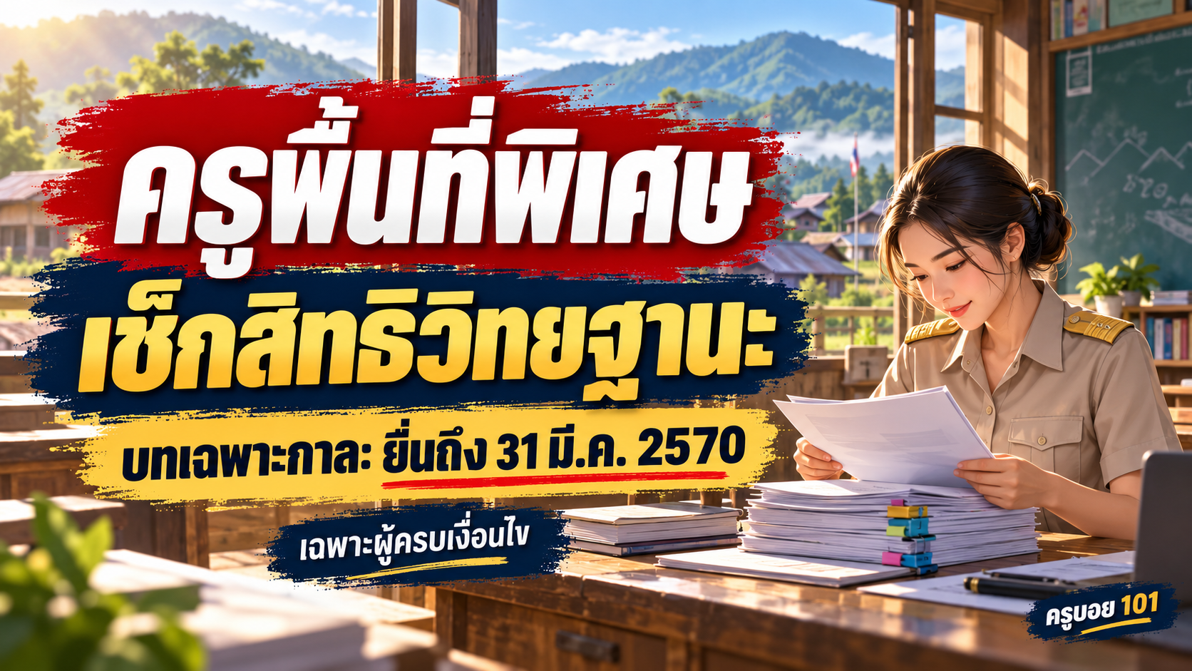 ครูพื้นที่พิเศษ เช็กสิทธิวิทยฐานะช่วงเปลี่ยนผ่าน