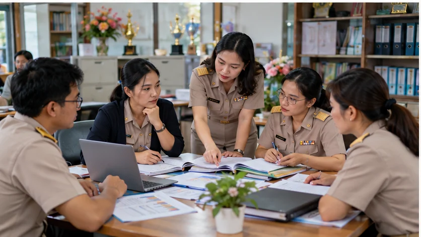 คณะครูประชุมพัฒนาคุณภาพการศึกษาของสถานศึกษา