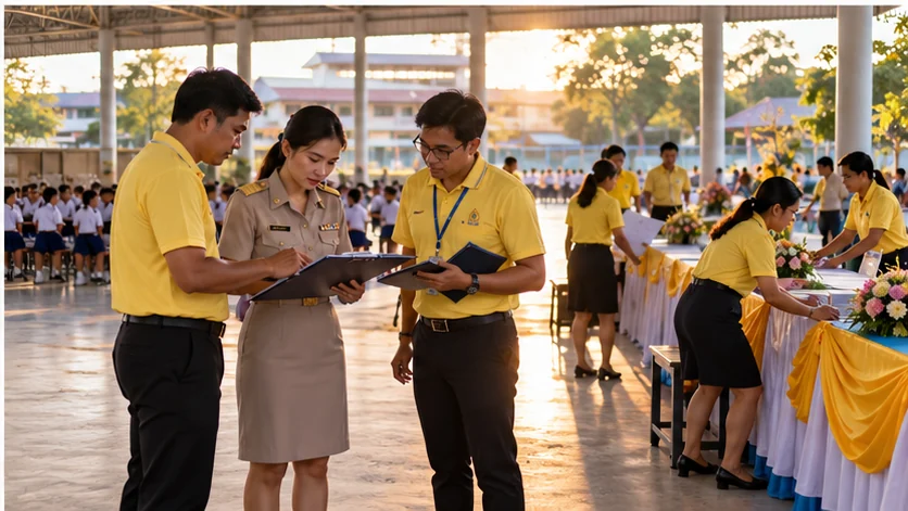 ครูปฏิบัติงานตามนโยบายและกิจกรรมของสถานศึกษา